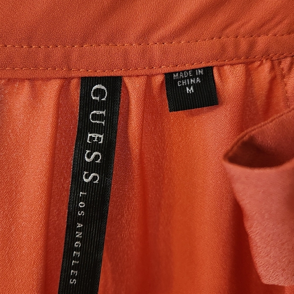 Guess Sleeveless Orange Blouse Medium - Picture 4 of 6